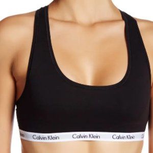 Calvin Klein Carousel Racerback Bralette(Black)(S)